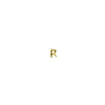 Letter R Stud Earring in Gold Plated