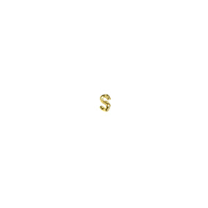 Letter S Stud Earring - Gold plated