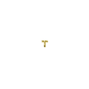 Letter T Stud Earring in Gold Plated