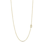Necklace with Letter B in Chain in Gold