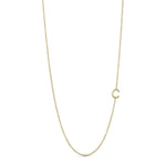 Necklace with Letter C in Chain in Gold
