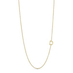 Necklace with Letter D in Chain in Gold