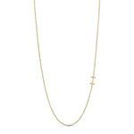 Necklace with Letter I in Chain - Gold