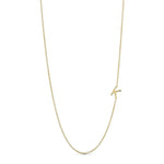 Necklace with Letter K in Chain - Gold