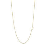 Necklace with Letter L in Chain in Gold