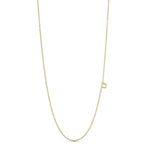Necklace with Letter P in Chain in Gold