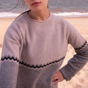 Zig Zag Sweater - Flannel grey