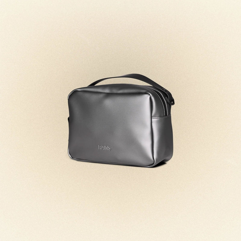 Box Bag in Metallic Grey