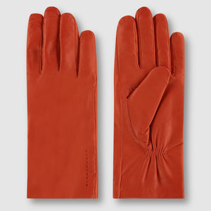 Annica Soft Leather Gloves in Orange