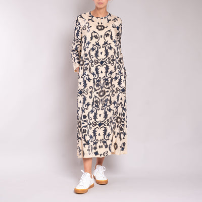 S MAX MARA Giuditta Pure Silk Dress in Midnight Blue