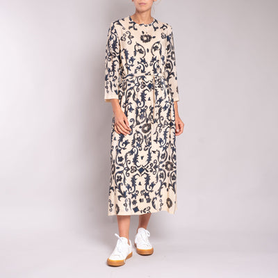 S MAX MARA Giuditta Pure Silk Dress in Midnight Blue