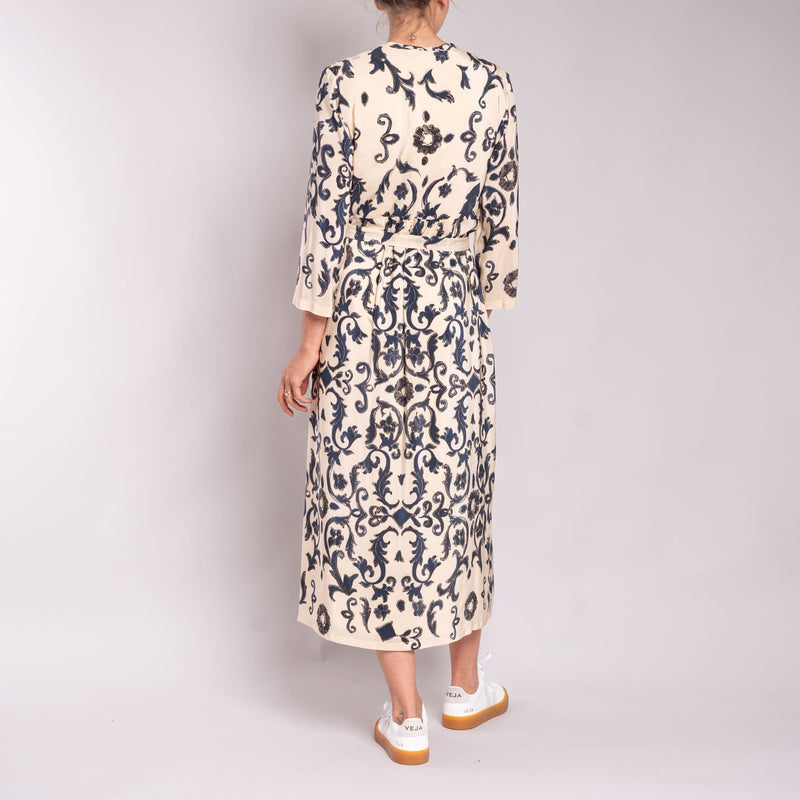 S MAX MARA Giuditta Pure Silk Dress in Midnight Blue