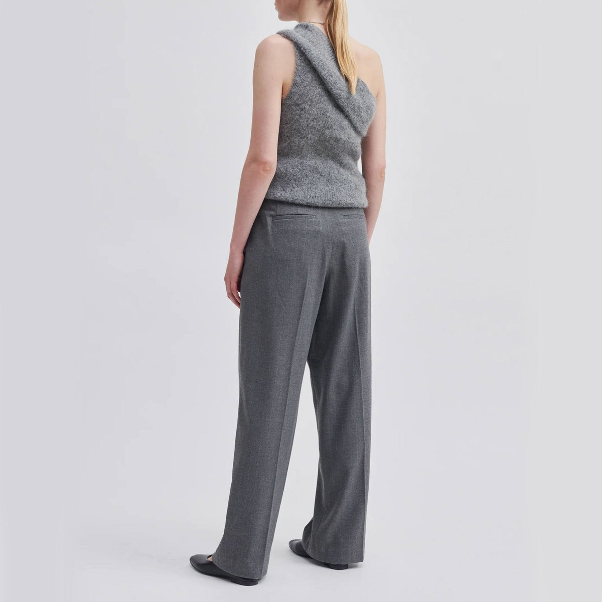 SECOND FEMALE Holsye Trousers in Grey Melange