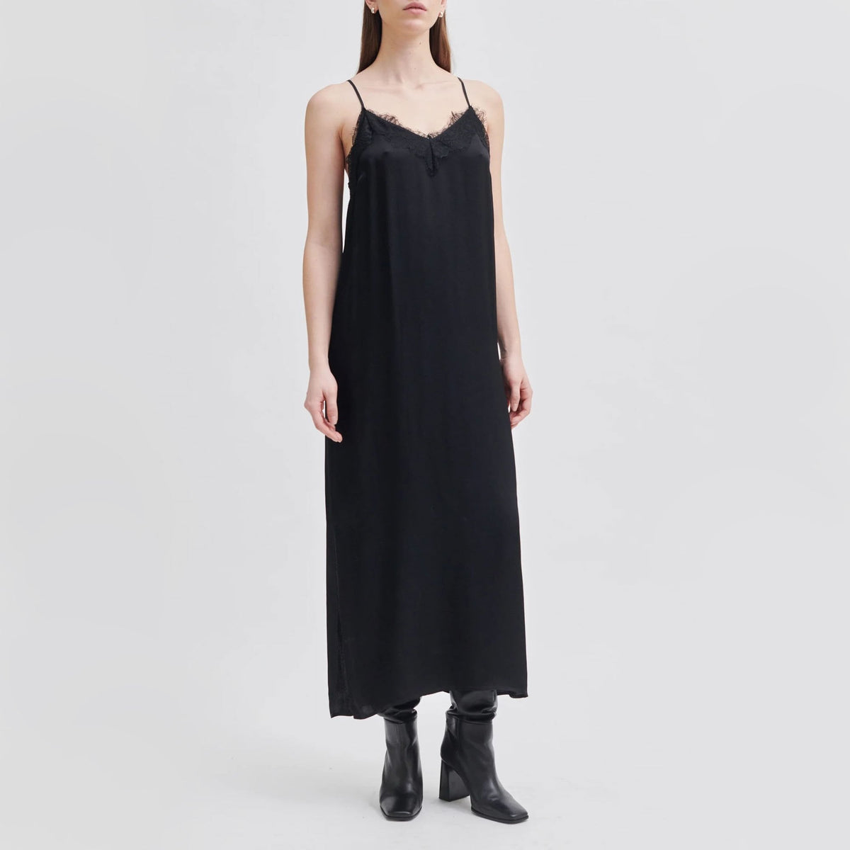 SECOND FEMALE Noma Strap Dress in Black