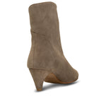 Paula Suede Boots in Taupe