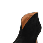Valentine Low Cut Suede Boots in Black