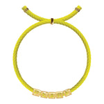Peace Gold Plated Letter Bracelet - Yellow