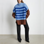 Morine Stripe Sleeveless Knit in Light Blue