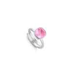 Highway Star Medium Pink Quartz Ring - Silver