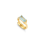 Nirvana Large Blue Topaz Ring - Gold