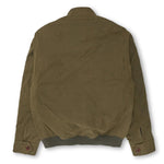 Jericho Brushed Cotton Harrington Jacket in Military Green