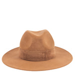 Fedora Wide Brim Hat in Camel