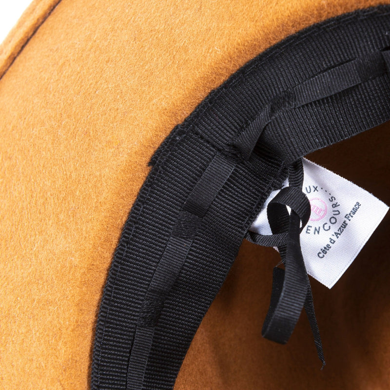 TRAVAUX EN COURS Fedora Wide Brim Hat in Camel