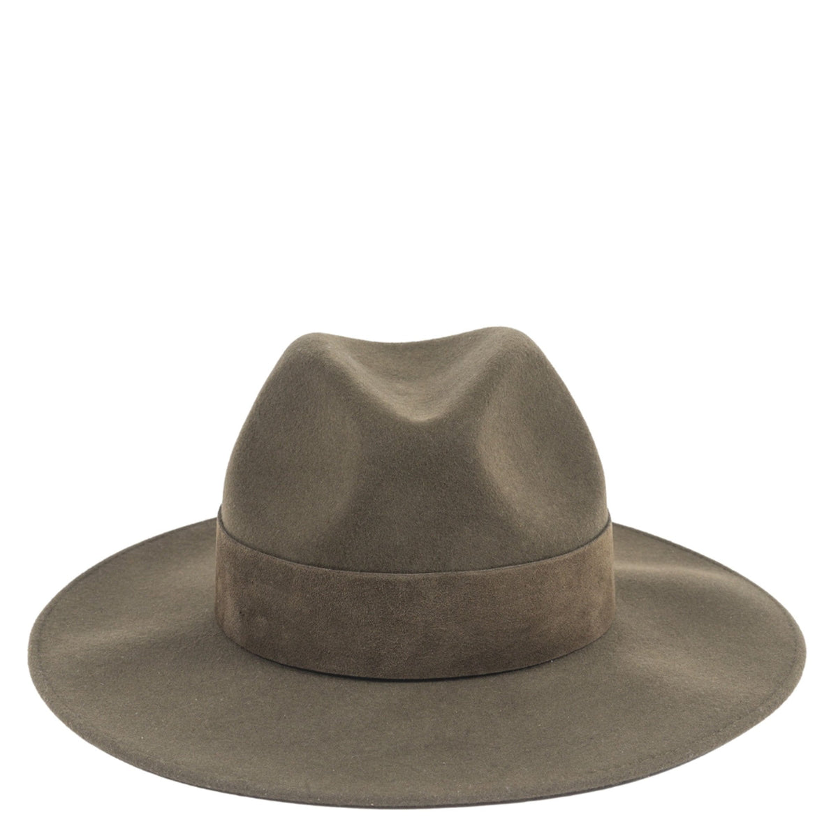 TRAVAUX EN COURS Fedora Wide Brim Hat in Khaki