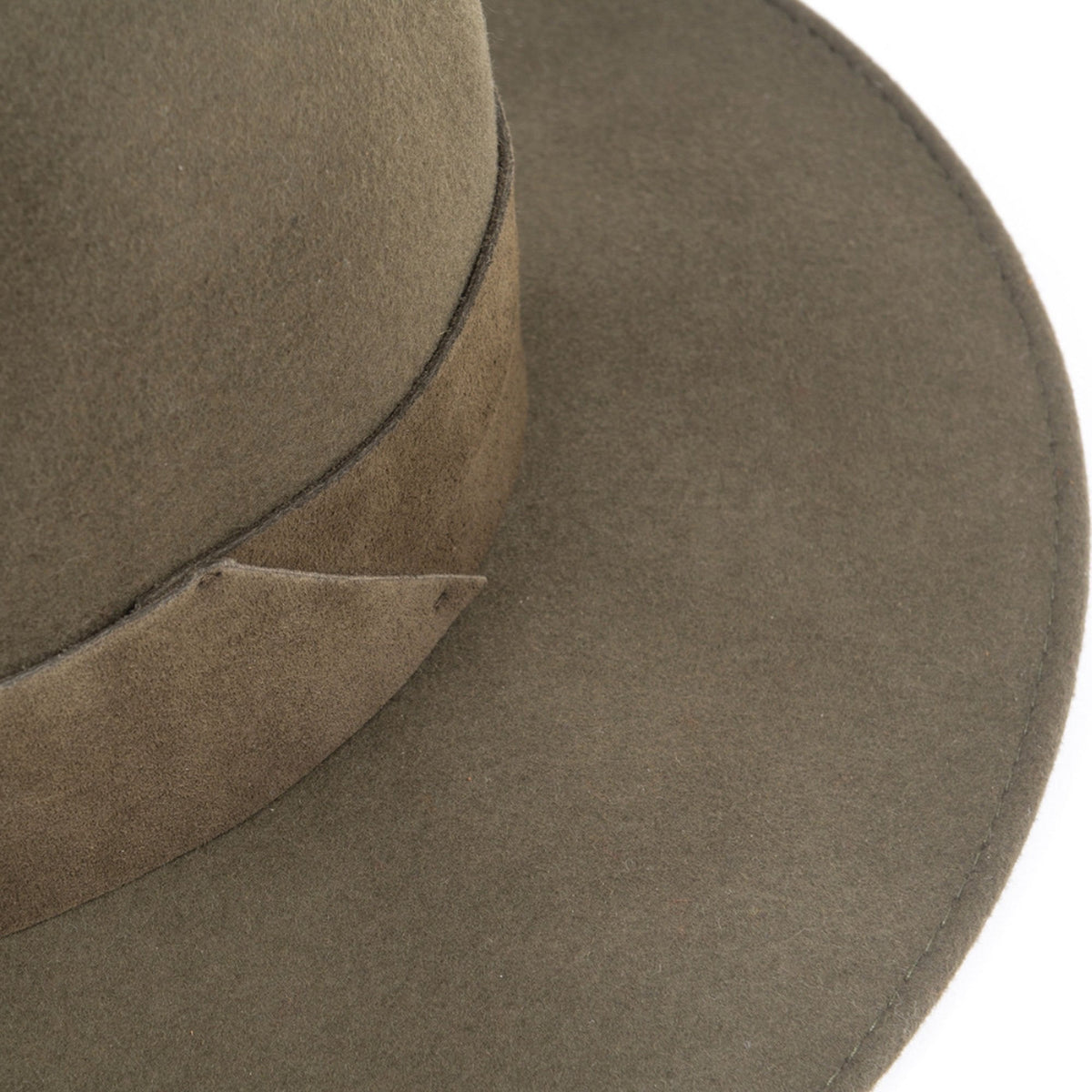 TRAVAUX EN COURS Fedora Wide Brim Hat in Khaki