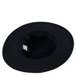 TRAVAUX EN COURS Fedora Wide Brim Hat with Woven Band in Black