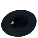 TRAVAUX EN COURS Fedora Wide Brim Hat with Woven Band in Marine