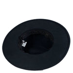 Fedora Wide Brim Hat with Woven Band - Marine