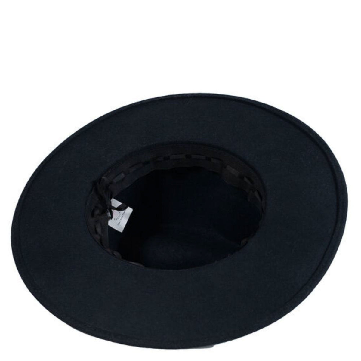 TRAVAUX EN COURS Fedora Wide Brim Hat with Woven Band in Marine
