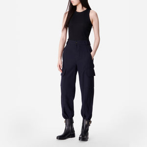 Victor Wool Joggers in Navy