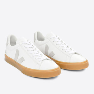 Womens Campo Chromefree Leather Sneakers in Extra White/Natural