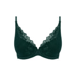WACOAL Lace Perfection Plunge Push Up Bra in Botanical Green