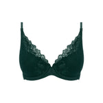 Lace Perfection Plunge Push Up Bra in Botanical Green