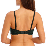 WACOAL Lace Perfection Plunge Push Up Bra in Botanical Green