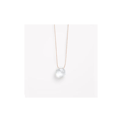 WANDERLUST LIFE April Fine Cord Birthstone Necklace in Clear Quartz
