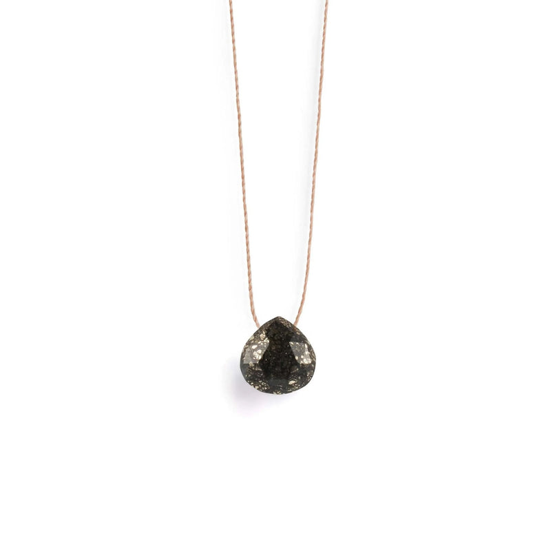 WANDERLUST LIFE Fine Cord Necklace in Marcasite
