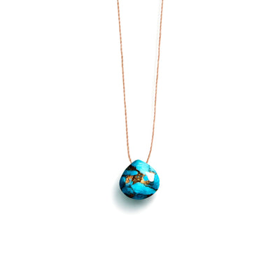 WANDERLUST LIFE Fine Cord Necklace in Mohave Turquoise