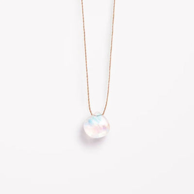 WANDERLUST LIFE Fine Cord Necklace in Rainbow Moonstone