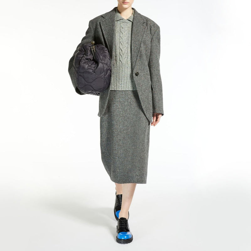 Virgus Wool Skirt in Dark Grey
